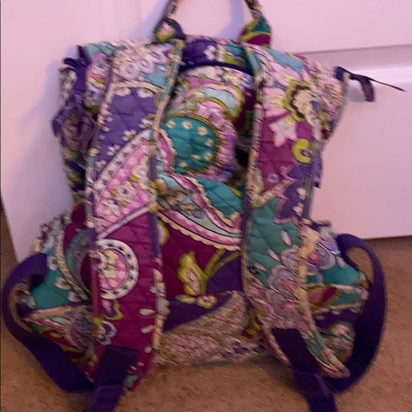 Purple patterned small backpack - Picture 2 of 4